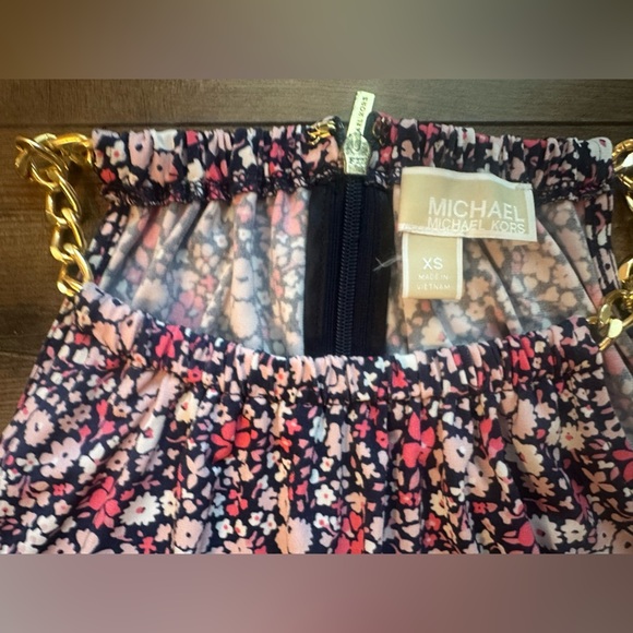 Michael Kors Floral Chain Strap Dress | Sleeveless A-Line | Size XS - Picture 3 of 7